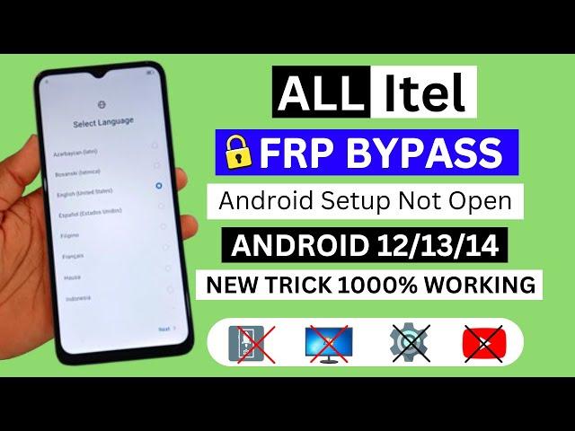 All Itel Frp Bypass Android 12,13,14 | All Itel Google Lock Bypass 2025 | All Frp Unlock Without Pc