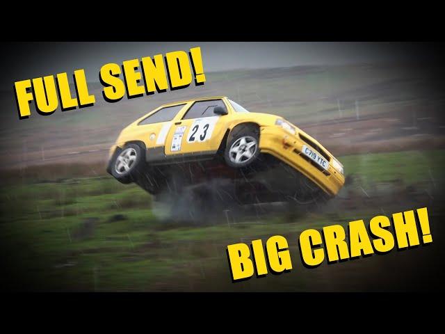 UK Rally Action! Full Send & Big Crash!!