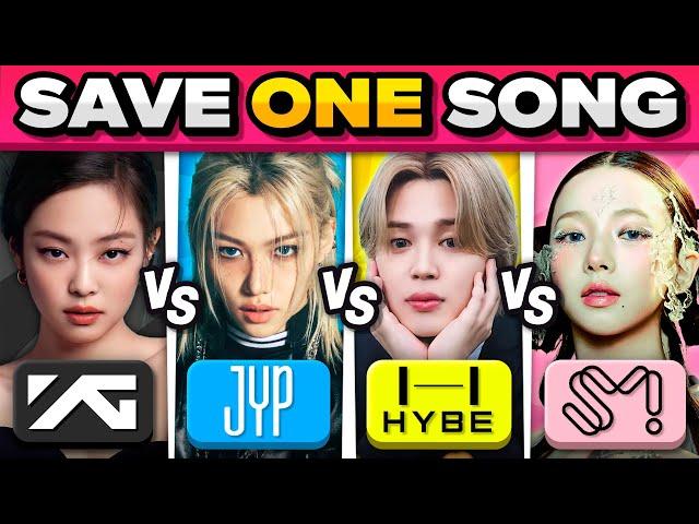 YG vs JYP vs HYBE vs SM: SAVE ONE SONG | KPOP QUIZ GAME