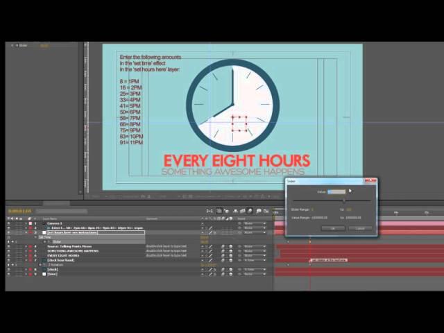 Infographics Version 2 AE template Customization video- Every Hour graph