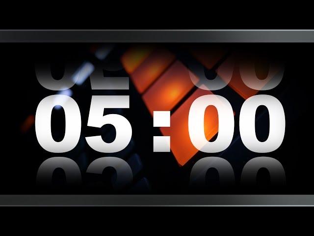 Countdown Timer 5 minute ( v 409 ) TIMER with sound/music effects 4k