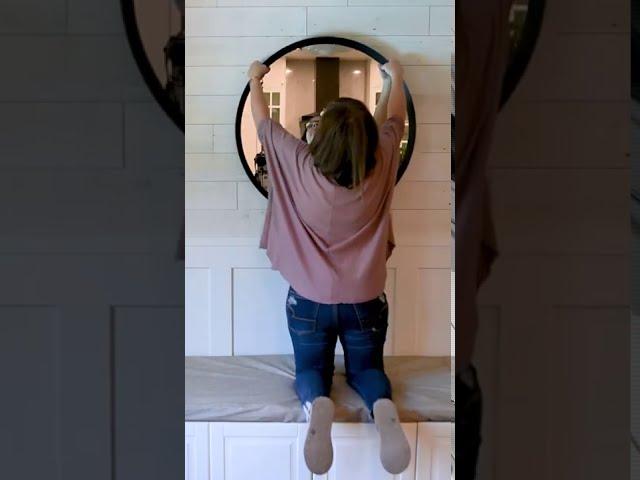 Hang your mirror perfectly with THIS HACK! #Shorts