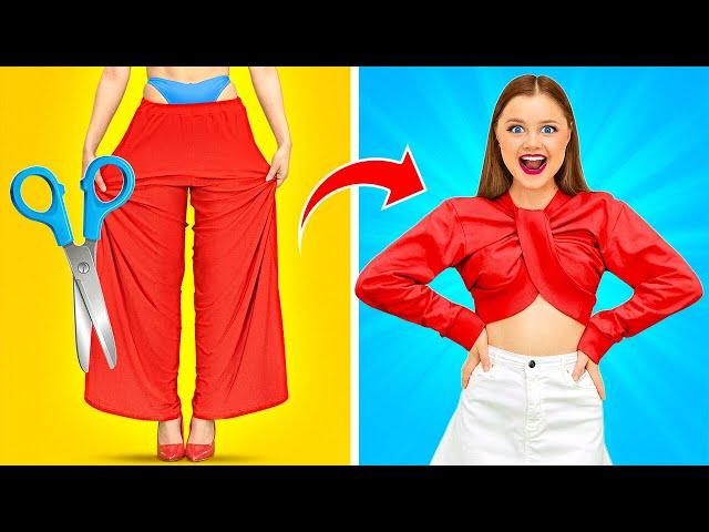 DIY YOUR OWN STYLISH CLOTHES || Cool Fashion Hacks To Shine Brightly by 123 GO! FOOD