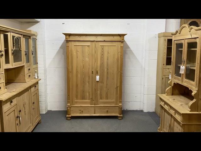 Antique Pine Wardrobe c1910 (N1608D) (Dismantles) - Pinefinders Old Pine Furniture Warehouse