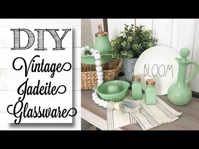 DIY Vintage Jadeite Glassware | SPRING DECOR