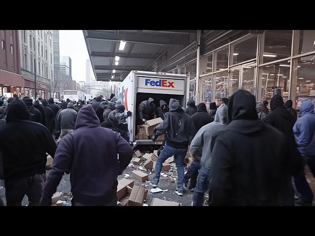 Thieves Loot Fedex Trucks… As NYC Falls Apart