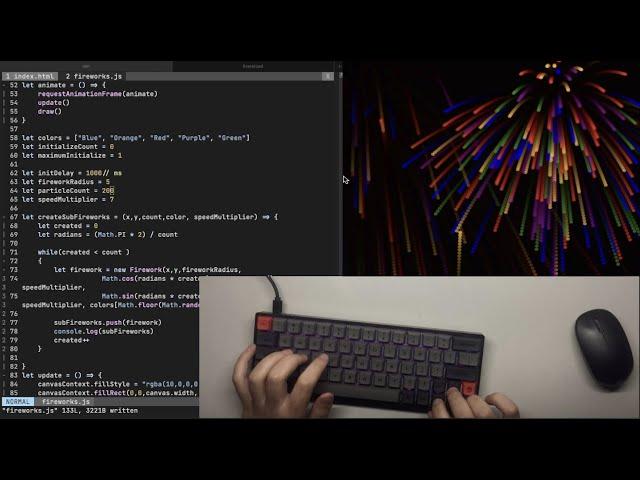 ASMR Programming - Coding  Firework Animation - No Talking