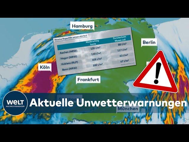 UNWETTERWARNUNG: Hier ist mit weiteren WASSERMASSEN zu rechnen!