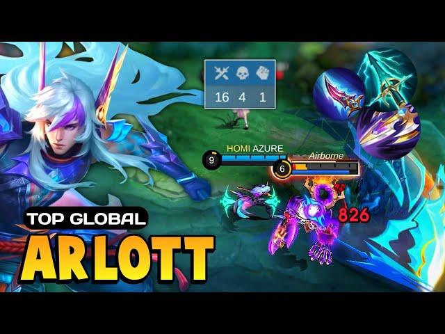 EXP LANE! Arlott Best Build 2024 [ Arlott Top Global Gameplay ] Mobile Legends