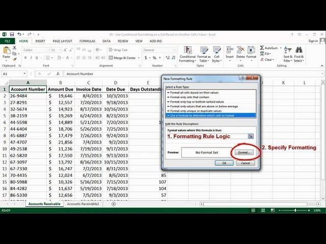 Excel - Use Conditional Formatting on a Cell Based on Another Cell's Value