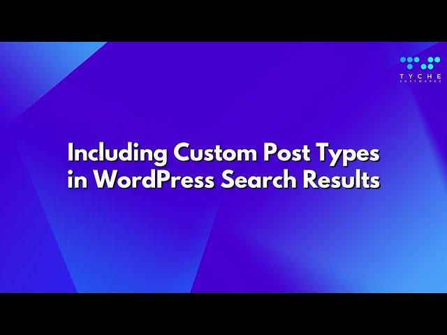 Including Custom Post Types in WordPress Search Results