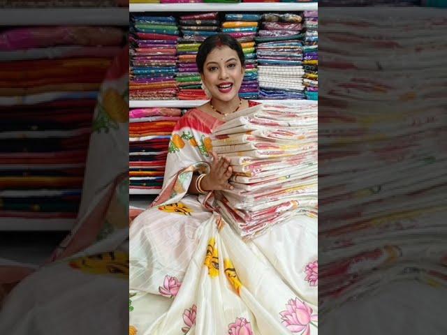 Durga Puja Special Saree Live || Semi Bapta Durga Motive Saree Collection Live