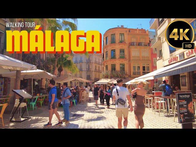 Beautiful Málaga Walking Tour Part 1 •  Spain 2024・No music, no talking, 4K • #POV