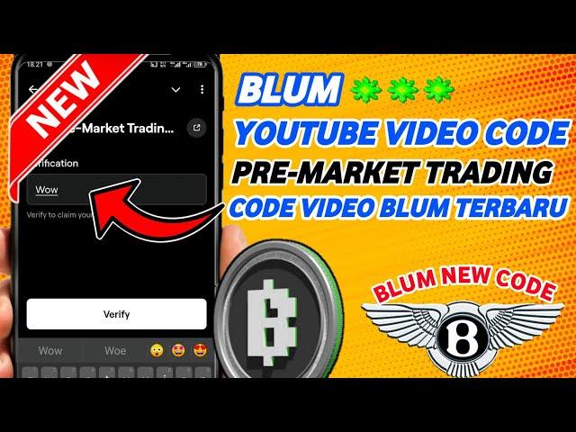 Pre Market Trading? Blum Video Code | Blum New Video Code 3 October | Blum Today video code Today