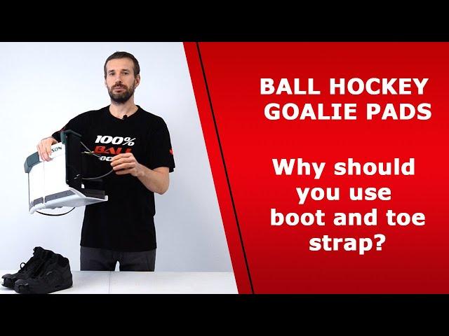 ReasonY ball hockey goalie pads boot and toe strapping