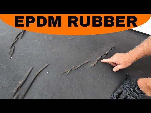 REPAIRING a leaking EPDM Rubber roof: Only 3 Minute repair - Super Silicone Seal