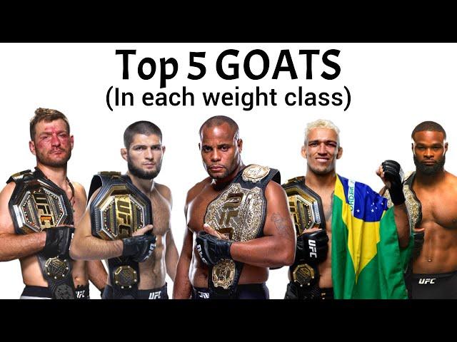 Ranking The Top 5 Best Fighters Of All Time In EACH DIVISION