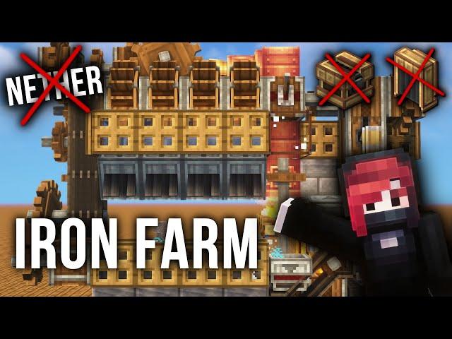 Early Game Iron Farm with Minecraft Create!