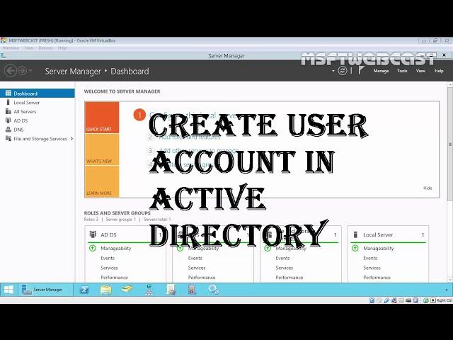 MCSA (70-410): 04 How to Create User Account in Active Directory 2012 R2