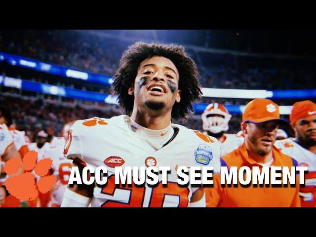 Nate Wiggins Runs 98 Yards For A Clemson Pick-6 | ACC Must See Moment