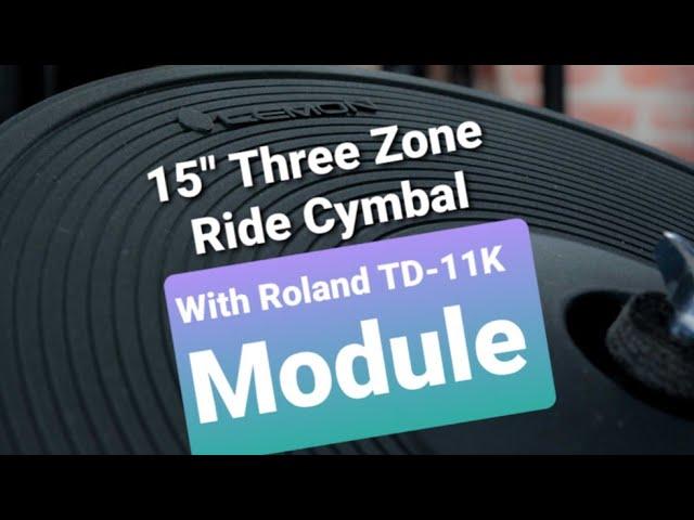 Lemon 15" Three Zone Ride Cymbal With Roland TD-11K Module