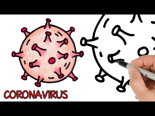 How to Draw Coronavirus Covid-19 | Stay home and draw with me 