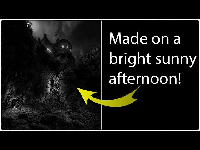 Creative landscape photography editing: turning day to night!