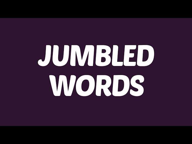 Jumbled Words In English