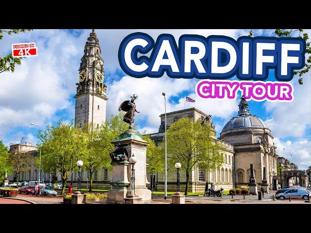 CARDIFF WALES | Full tour of Cardiff City Centre with views of Cardiff Castle | 4K Walking Tour