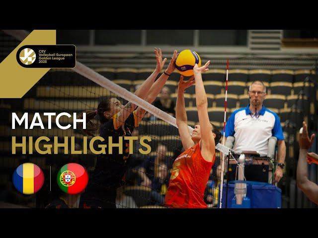 Highlights | Romania vs. Portugal - CEV Volleyball European Golden League 2025 | Women