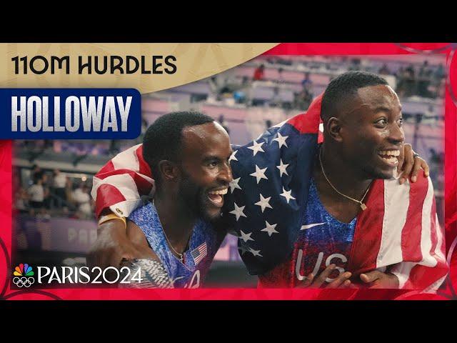 Grant Holloway TRIUMPHS for men's 110m hurdles crown; Daniel Roberts snags silver | Paris Olympics