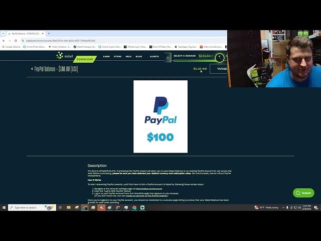 Salad ai mining PayPal payout