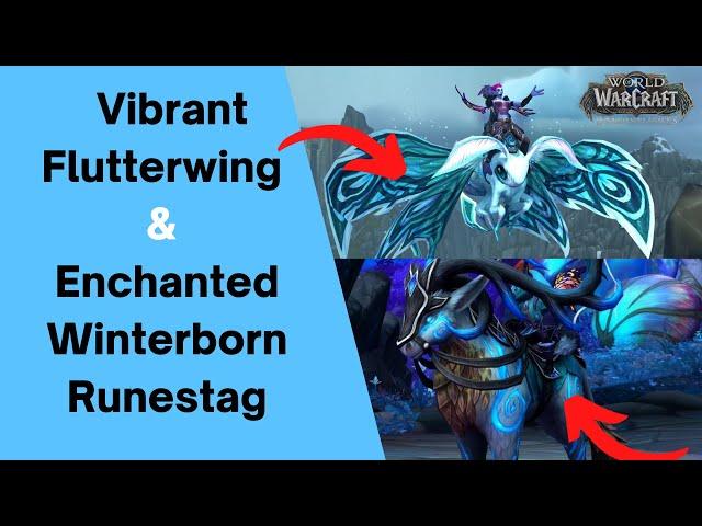 Enchanted Winterborn Runestag & Vibrant Flutterwing Mount Guide | WoW