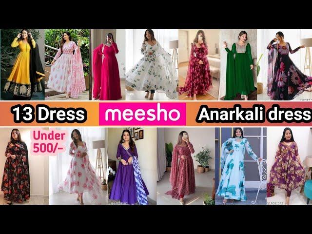 *Huge* Meesho party wear Anarkali dress haul under 500/- | DIWALI outfit 🪔| Honest review |