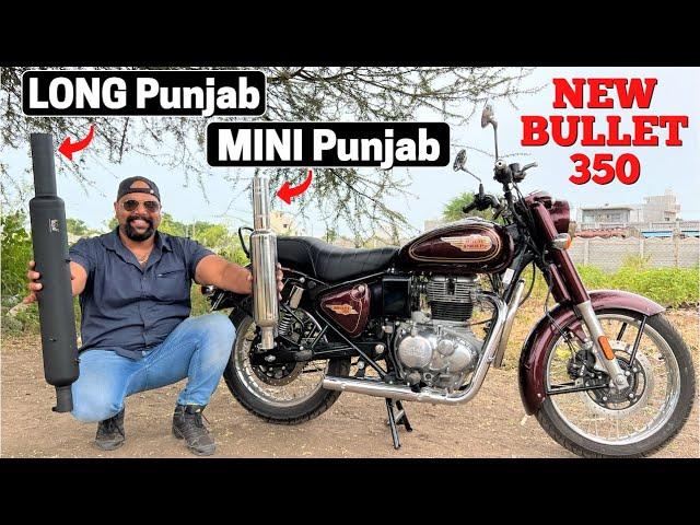 New Bullet 350 MINI Punjab & LONG Punjab Silencer Sound 