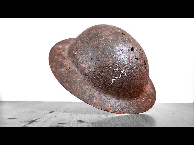 Extremely Rusty & Broken WW2 British Helmet - 80 Year Old Restoration