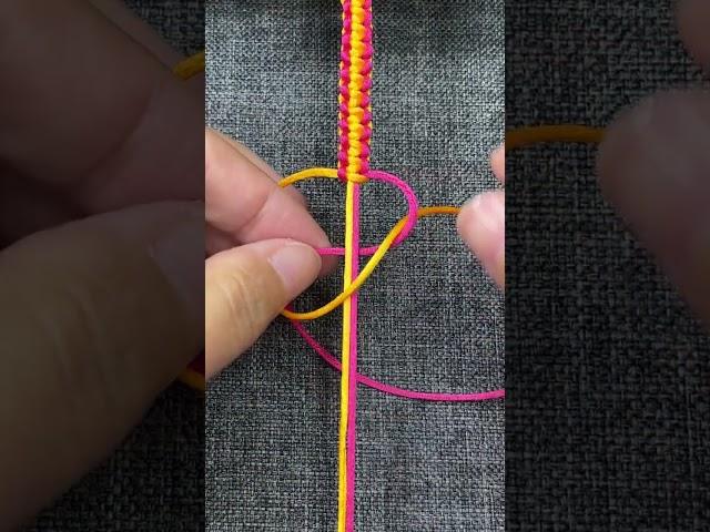 Square knot bracelet making | How to make easy bracelet #shorts