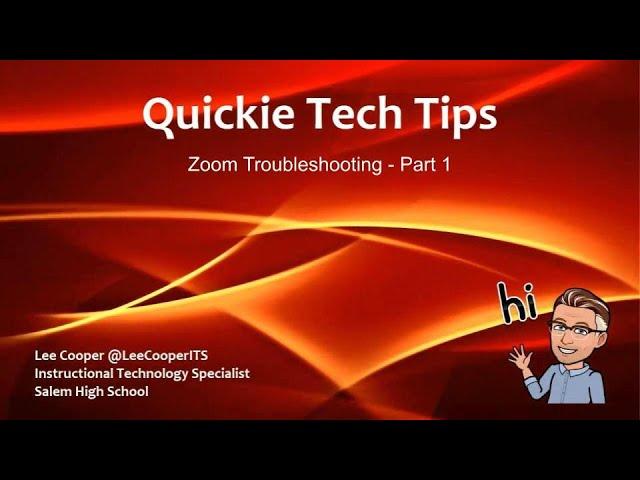 Zoom Troubleshooting - Stuck Connecting