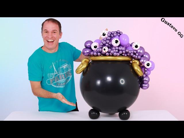 WITCH'S CAULDRON ‍️ Halloween balloon decoration  Balloon art - witch’s pot