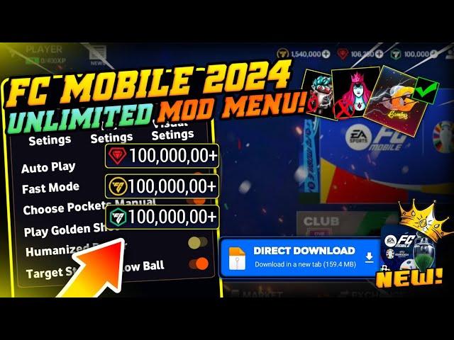 FC Mobile MOD MEMU APK 2024 v22.0.03 Gameplay - VIP Unlimited Money, FC Points | UEFA EURO MOD APK