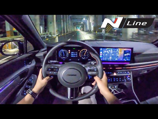 The New 2024 Hyundai Sonata N Line 2.5T POV Night Drive