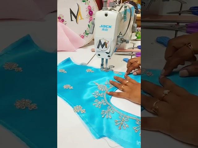 Sewing Tricks Beautiful Net Princess Blouse Front stitching idea for beginners simple method #a2z