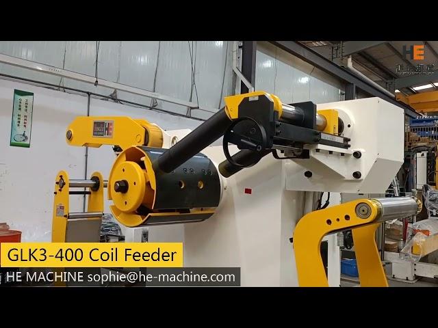 Compact Coil Feeding Line--3 in 1 decoiler straightener feeder machine, saving work space