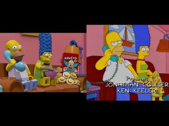 Lego Dimensions Simpsons vs TV series (Episode side by side)