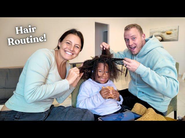 Full Hair Day Routine | Wash, Condition and Simple Protective Style!