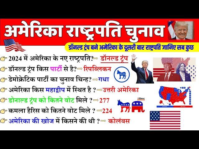 US Election 2024 | Donald Trump win 47th president of America | Kamala Harris | Current Affairs 2024