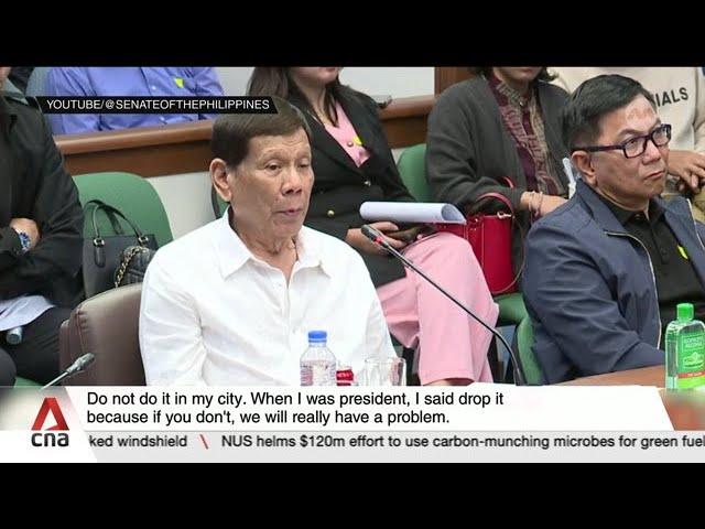 Former Philippine president Rodrigo Duterte strongly defends his war against drugs