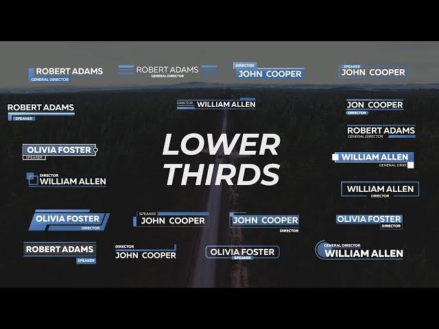 20 Lower Thirds Titles - Premiere Pro MOGRT Template