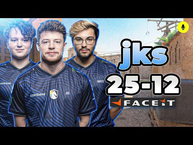 jks (25-12) with Twistzz, YEKINDAR, mithR (Dust2) | FACEIT Ranked #CS2 #POV