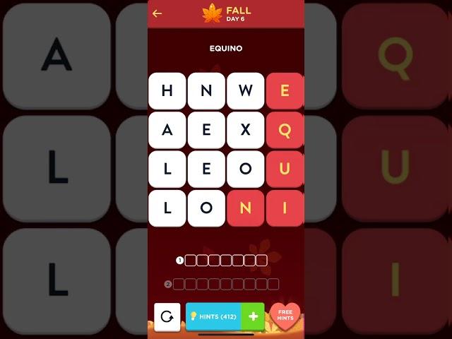 Wordbrain 2 Fall Challenge Day 6 (2019) | Cheats for Wordbrain 2